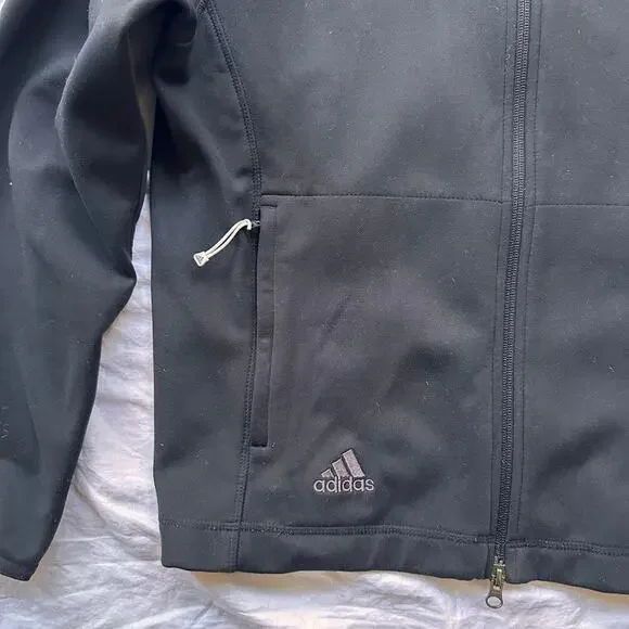 Adidas sporty black lined windbreaker size m unisex - Picture 5 of 8